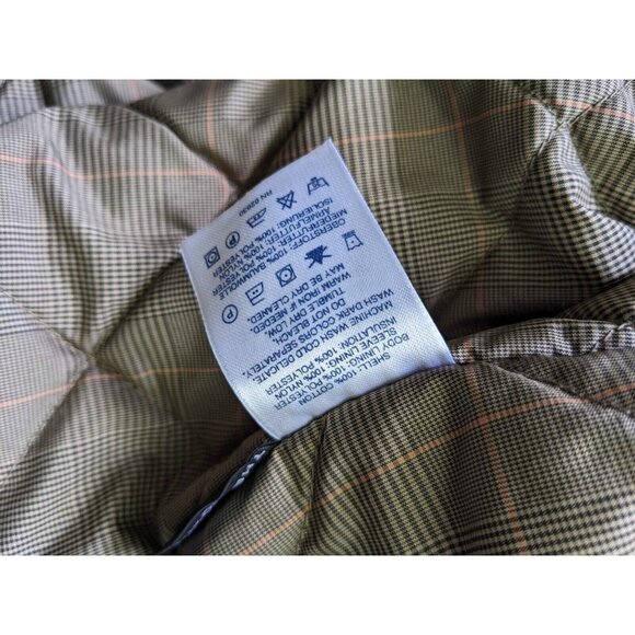 Lands End Blazer Tan Cotton Quilted Lined Three Button Jacket Mens Size L 42-44 - Picture 6 of 11